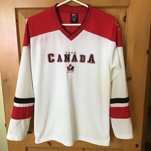 Nike Team Canada White and Red Hockey Jersey